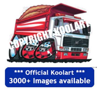 Koolart Volvo Tipper Truck Fridge Magnet personalised gift present 