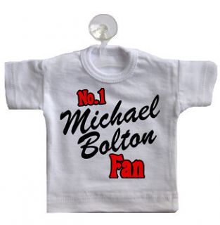 No 1 Michael Bolton Fan Mini T Shirt for Car Window CHOOSE ANY TEXT 