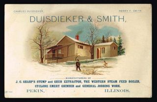   & Smith, Stump & Grub Extractor, Steam Feed Boiler, Pekin, IL