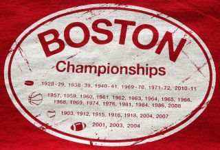 BOSTON CHAMPIONSHIP T SHIRTS   The Redsox, Celtics, Bruins, New 