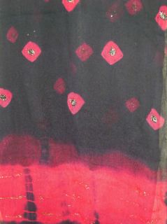 Tie Dye Blue Chiffon Scarf/Stole/Wrap Indian Dupatta for Kurti/Tunic 