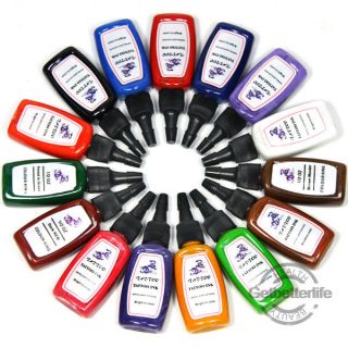 High Quality 15 Color Bottle of Tattoo Inks Pigment 1/2 oz Set 