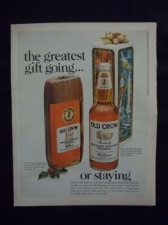   Vietnam Era Advertisement Old Crow Bourbon Whiskey Liquor Print Ad