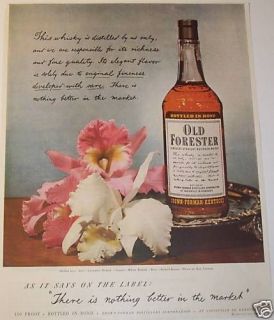   1981 Print Ad Old Forester Kentucky Bourbon Whiskey Implied Art Proof