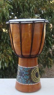   African Hand Carve Percussion Bongo Doumbek Djembe Drum Wood Nice