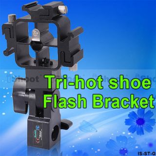 Tri Hot Shoe Mount Flash Bracket/Umbrella Holder④ Nikon SB800/SB700 