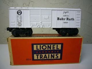   War LIONEL Train Baby Ruth Candy Short Boxcar 6014 Excellent Cond w/OB