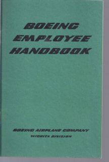Boeing Employee Handbook 1955 Wichita Division edition