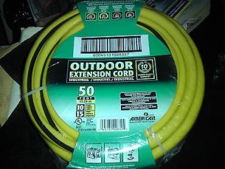 American 50 10/3 industrial grade super capacity extension cord Get 