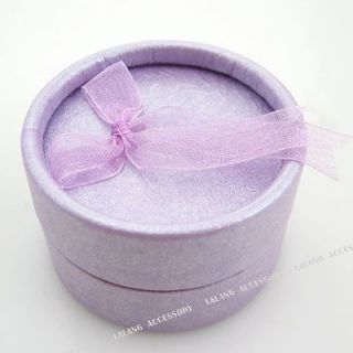 Lilac Cardboard Ring/Pendant Display Gift Boxes 55mm For Packaging 