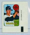 VINTAGE 1969 TOPPS BASEBALL DECAL Dave McNally BAL ORIOLES Printed in 