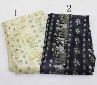 Wholesale High Quality Chinese Silk brocade Retro Satin Fabrics Black 