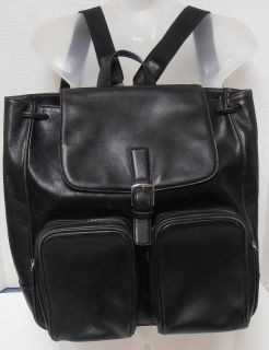 Coach Black Leather BackPack Style Tote / Overnight Bag F1S 0577