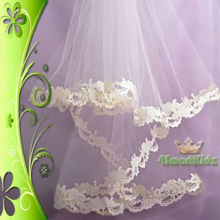 Ivory Wedding Bridal Flower Girl Communion Veil 402
