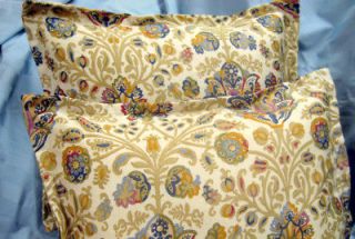 RALPH LAUREN fabric Custom 16x16 Pillow Shams CORAL BEACH PAISLEY 
