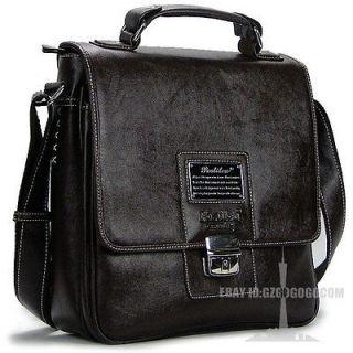   fashion leather shoulder bag messenger briefcase hand bag boy gift 015