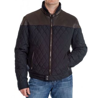 Brioni Mens Midnight Biker Style Jacket Leather/Silk RRP £3000