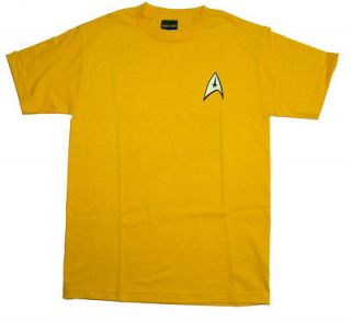 Star Trek Captain Kirk Command Uniform Costume T Shirt 2XL