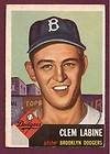 1953 Topps #14 Clem Labine Brooklyn Dodgers VG+