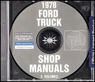   Ford Truck Shop Manual Set on CD Pickup Bronco Van F100 F150 F250 F350