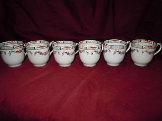 Antique/Vintag​e Set of 6 Tea Cups Minton Pattern Burley & Co?