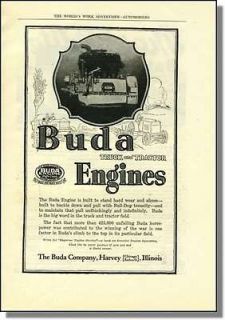 1919 Buda Truck and Tractor Engines Print Ad