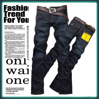 New Fashion Mens Stylish Designed Straight Slim Fit Trousers Casual 