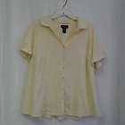 Shirt Womens Lane Bryant Short Sleeve Yellows And White Stripes Size 