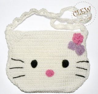 Hello Kitty Bag for baby girl Handmade Crocheted