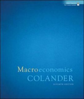 Macroeconomics by David C. Colander 2007, Paperback
