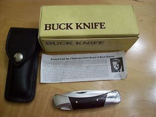 VINTAGE BUCK KNIFE 500**MICARTA SCALES & ORIGINAL BOX & SHEATH TOO 