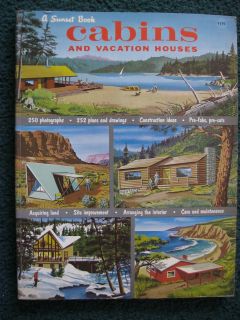 1966 SUNSET CABINS AND VACATION HOUSES PLANS DRAWINGS IDEAS BOOK