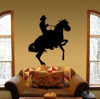 COWBOY HORSE   Vinyl Wall Art Decal Sticker Western theme