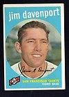 JIM DAVENPORT giants 1959 TOPPS # 198 EXCELLENT NO CREASES