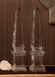 FABULOUS CRYSTAL PEDESTAL OBELISK,16TA​LL.PRICE FOR ONE ONLY.