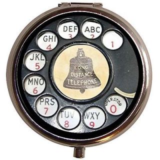 Rotary Phone Vintage Pop Art Imagery on Pill Box Case