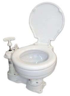 MARINE MANUAL TOILET WITH PLASTIC SEAT & COVER