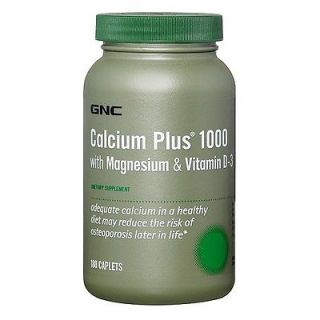 GNC Calcium Plus® 1000 with Magnesium & Vitamin D 180 Caplets
