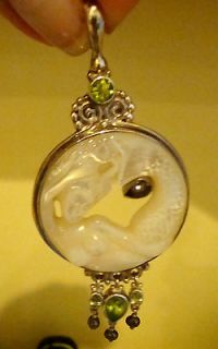 Sajen Sterling Silver MOP and Gemstone Mermaid Pendant