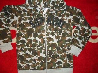 SUPREME 2012 F/W BOX ARC LOGO ZIP UP THERMAL HOODIE CAMO M XL COMME 