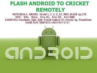 FULLY FLASH ANDROID PHONE REMOTELY TO CRICKET HTC 4G LTE / HTC SERIES