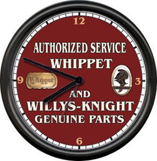   Willys Knight Willys Sales Service Parts Dealer Sign Wall Clock