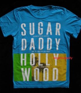 MARC BY MARC JACOBS LTD Blue Sugar Daddy Hollywood Cotton Tee T Shirt 