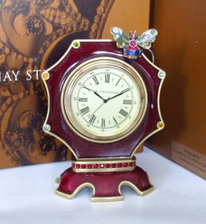 New Jay Strongwater $295 Dumont Bee on Octagonal Enamel & Crystal 