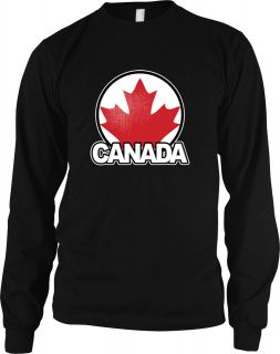 Canada Maple Leaf Flag Thermal Long Sleeve T shirt Canadian North 