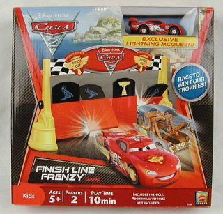   Pixar Cars 2 Finish Line Frenzy Race Game Lightning McQueen Car NEW