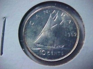 1962 canadian silver dime from canada  0