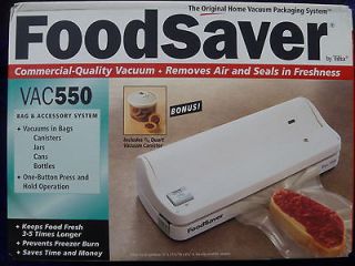   FoodSaver Commercial w/Bags & 3/4 Quart Canister, Model Number Vac 550