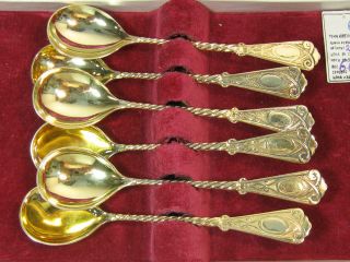 SET OF SIX VINTAGE RUSSIAN SILVER 875 SPOONS