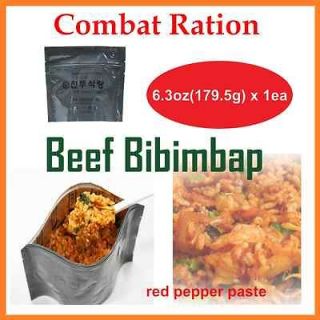 Military Outdoor Emergency Rice Food Combat C Ration MRE Beef Bibimbap 